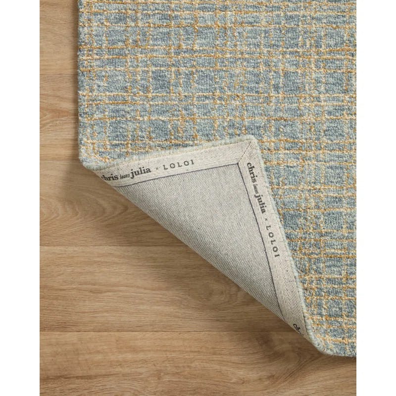 Blue Sand Bliss Hand-Tufted Wool Blend 5' x 7' Area Rug