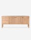 Isador Contemporary 74'' Brown Solid Poplar Sideboard