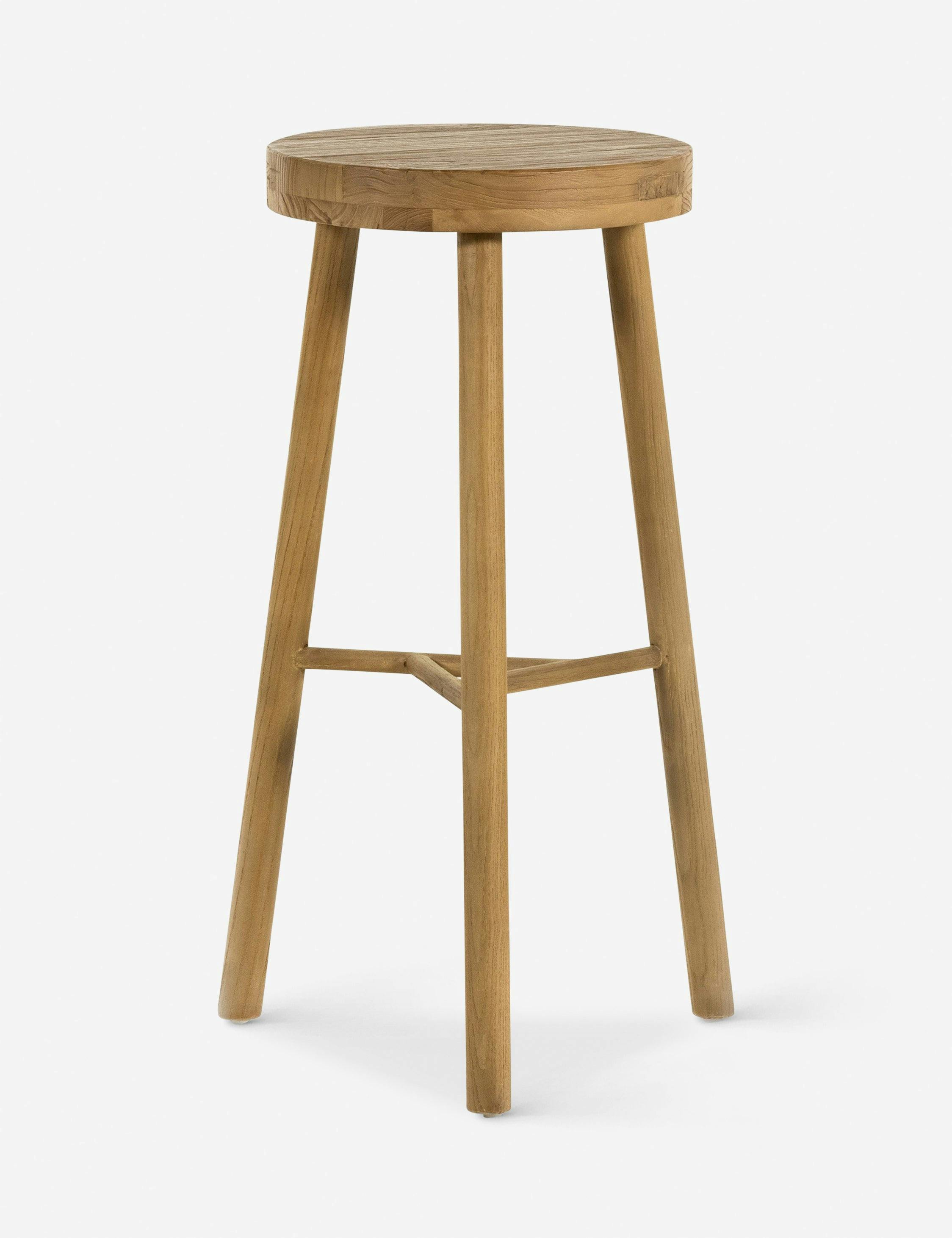 Rustic Nettlewood and Elm Bar Stool in White