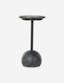 Elegant Viola Round Black Marble and Iron Side Table