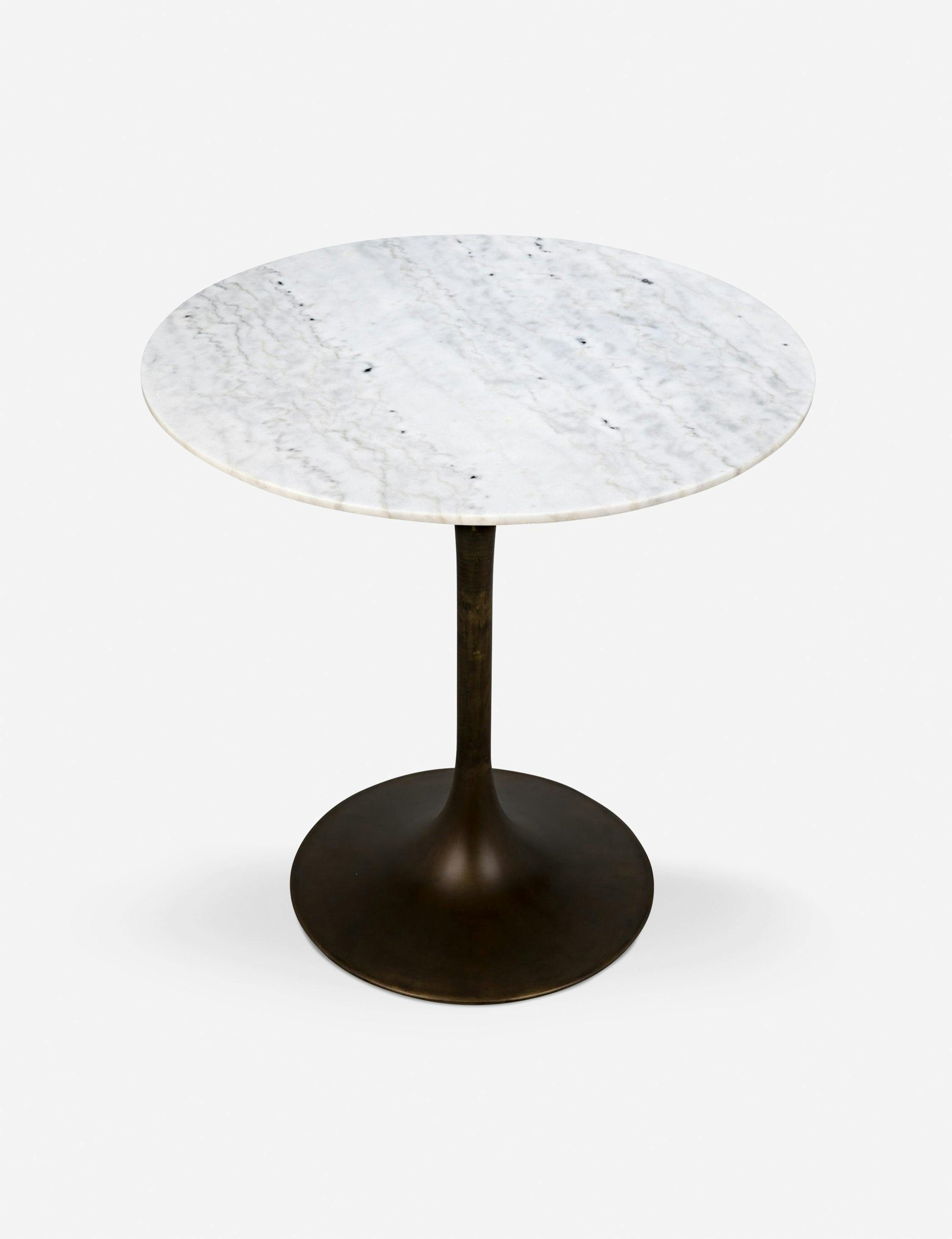 Transitional Round Marble Keystone 40" Bar Height Table