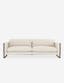 Thames Cream Linen & Distressed Natural Wood Track Arm Sofa