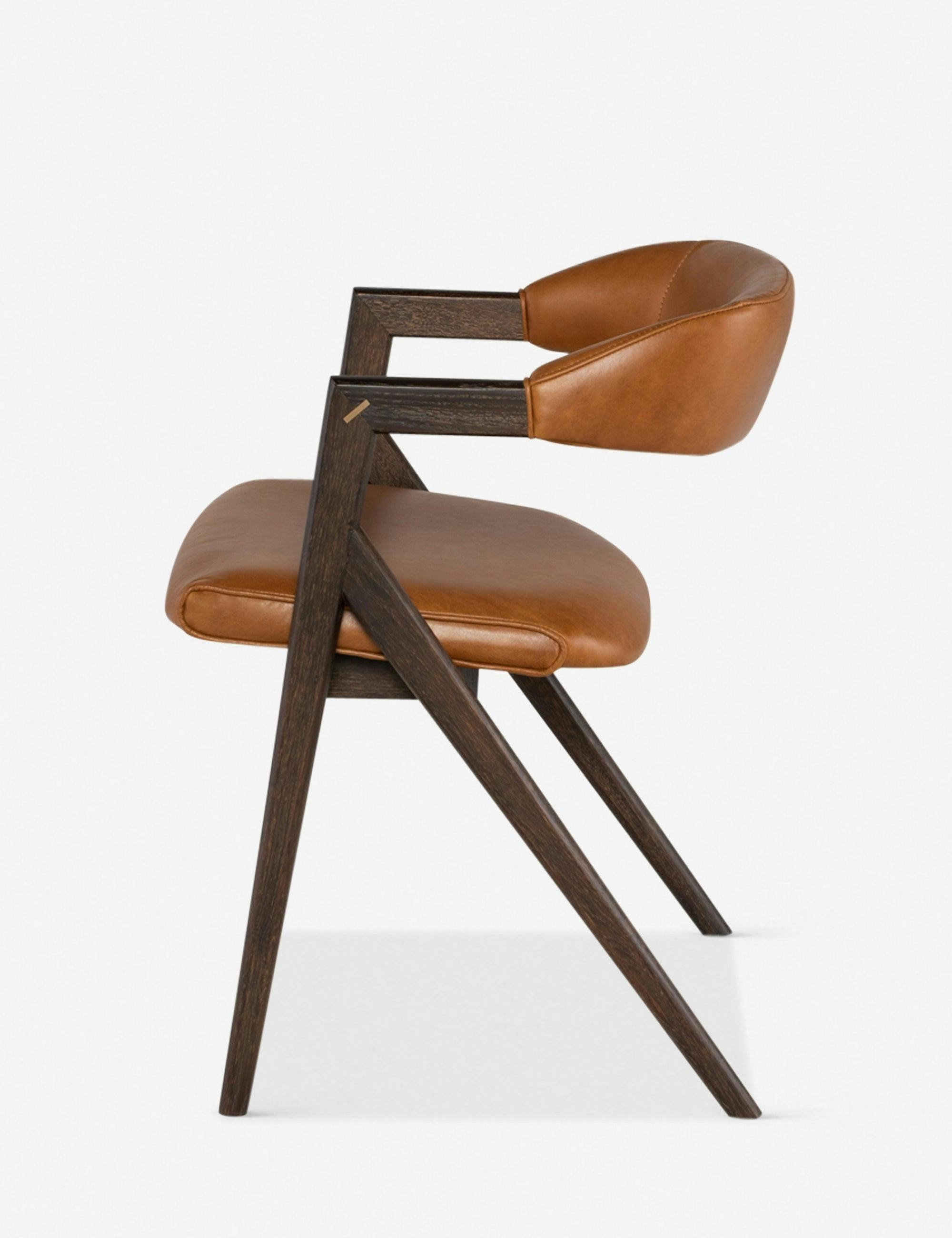 Sandia Desert Seared Matte Oak Leather Dining Chair