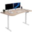 Elevate 63" Light Wood Electric Adjustable Desk with White Frame