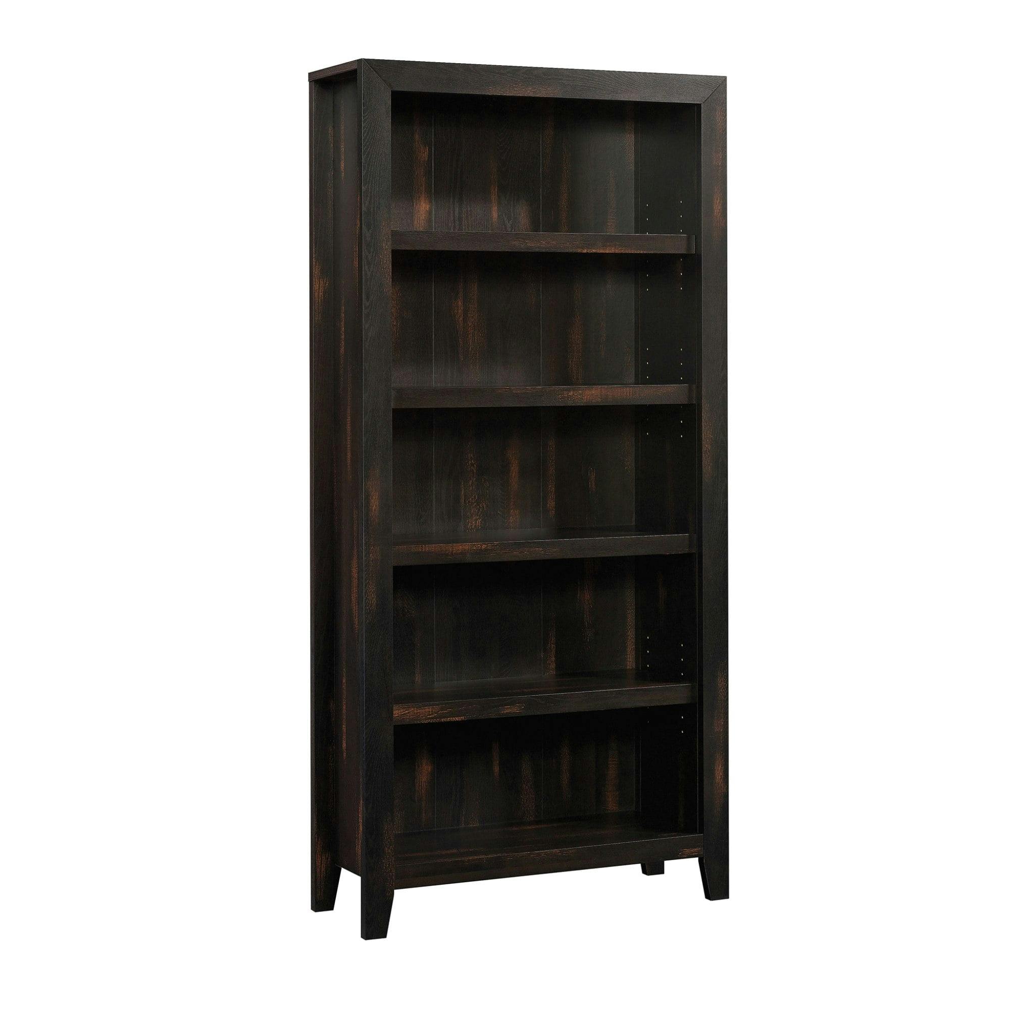 Dakota Pass Char Pine Adjustable 5-Shelf Wood Bookcase