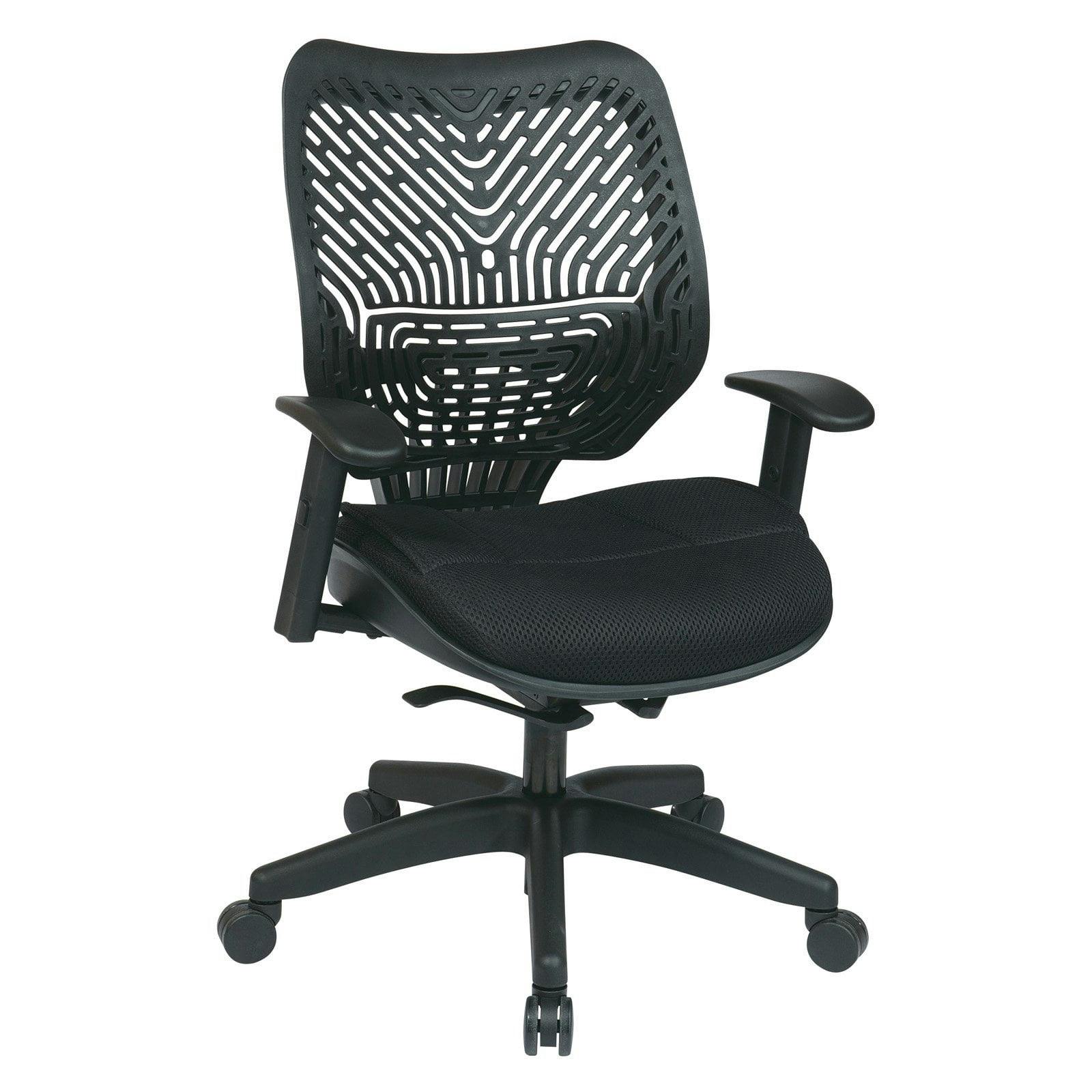 ErgoFlex 44" Black Mesh and Fabric Adjustable Executive Chair