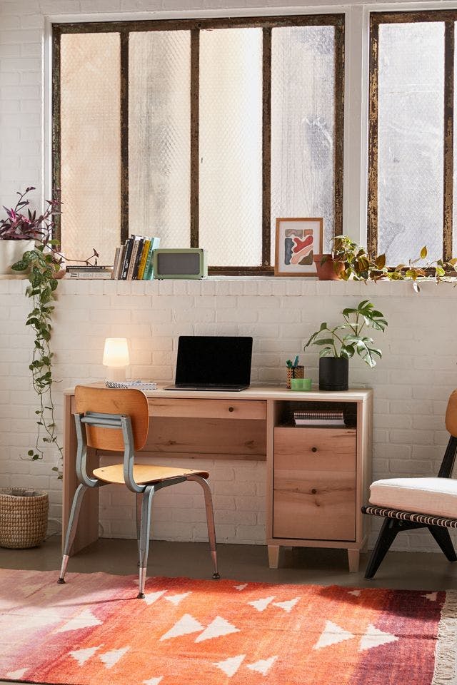 Pacific Maple Scandi-Inspired Desk with Built-In Storage