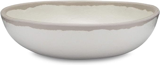 Rustic Melamine Bamboo Cereal Bowl Set, 4 Quart Capacity, Dishwasher Safe