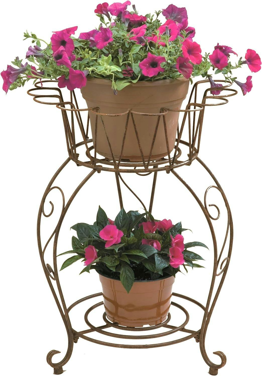 Modern Small Round Wave Planter 20"x20"x25" with Durable Powder Coated Finish
