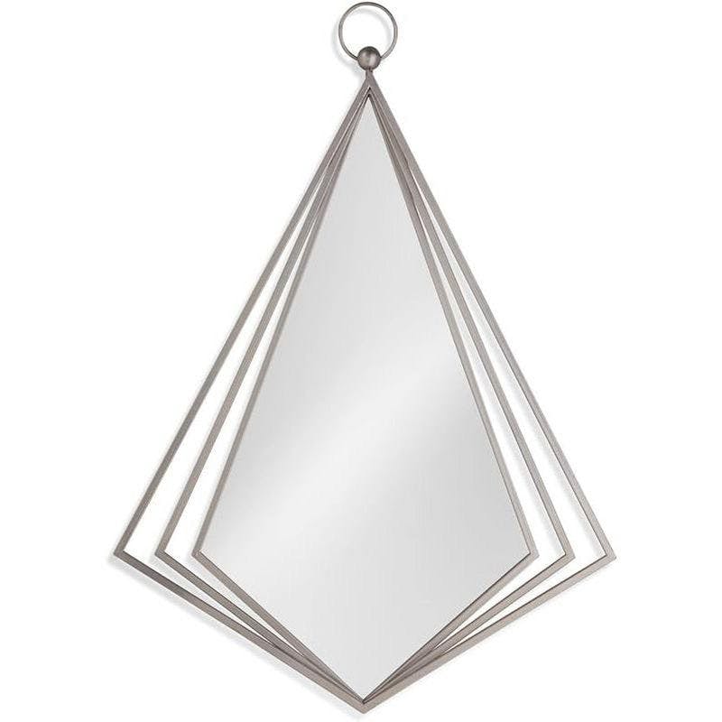 Chanda Art Deco Silver Geometric Wall Mirror