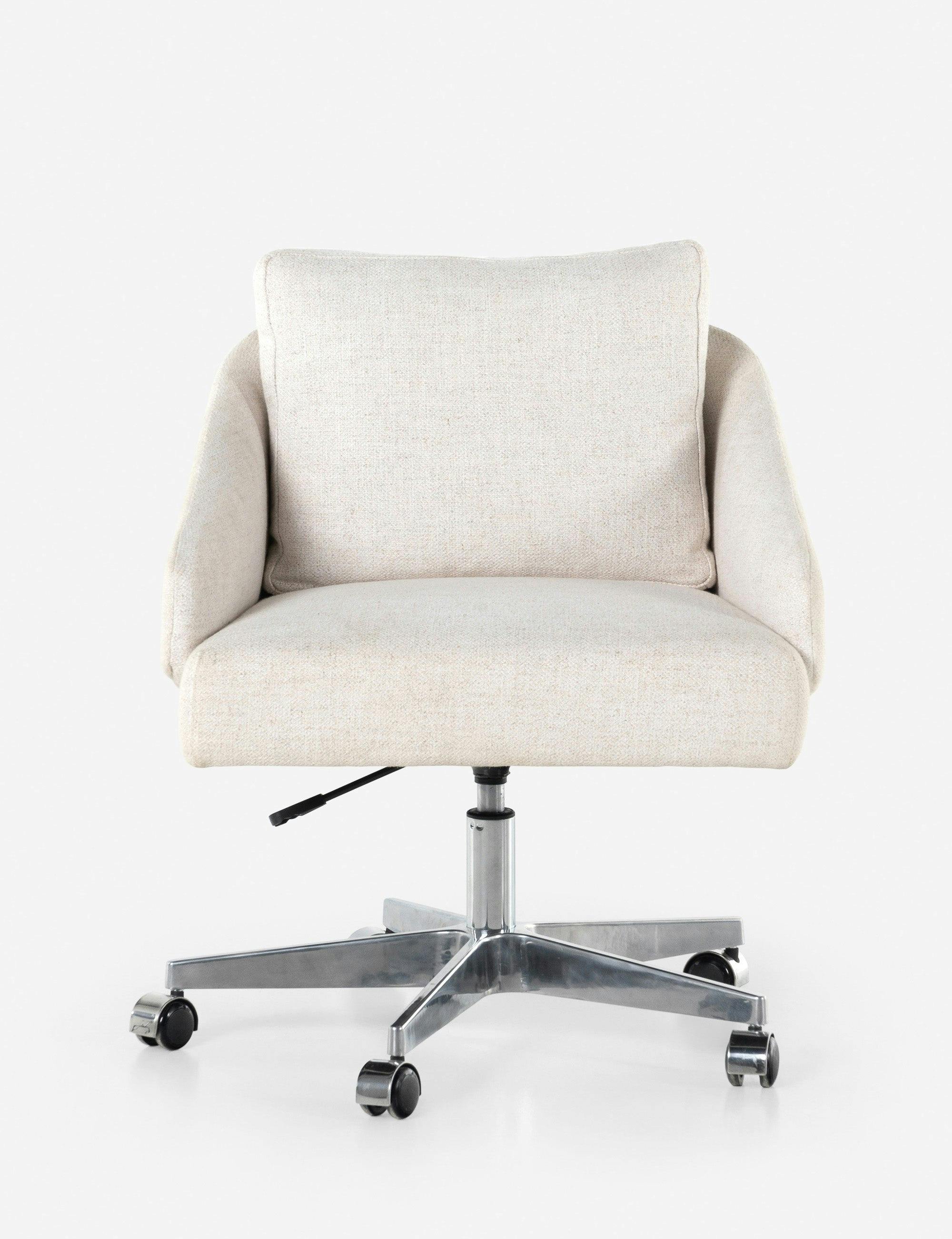 Elegant Dover Crescent Polished Nickel Adjustable Office Chair