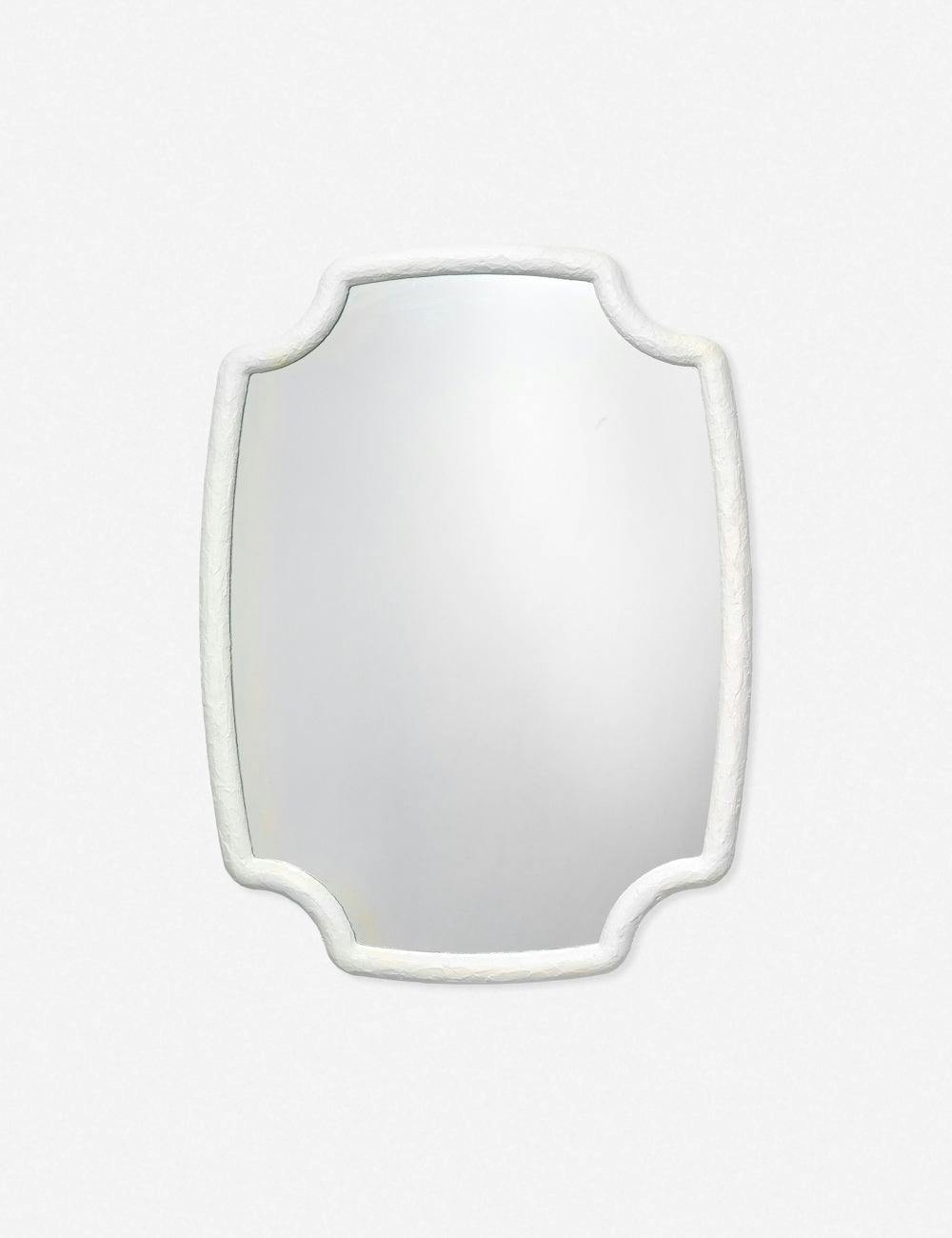 Selene Rustic White Rectangular Bathroom Wall Mirror