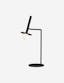 Midnight Black Nodes Adjustable Table Lamp with Milk White Globe
