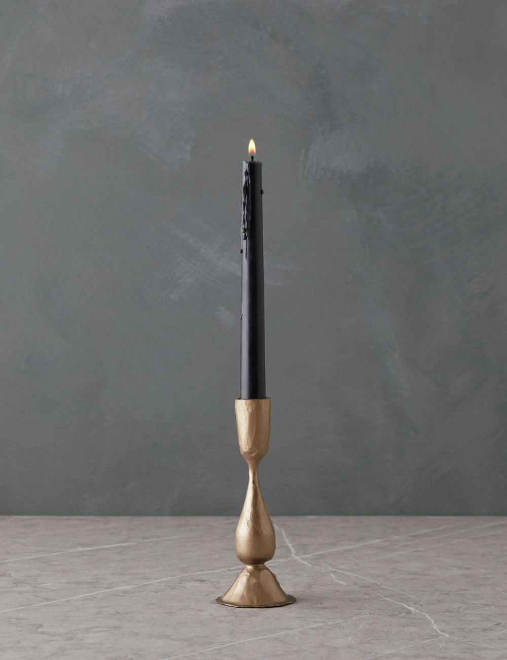Elegant Hand-Forged Antique Brass Taper Candle Holder