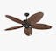 Ren 52" Roman Bronze Outdoor Ceiling Fan with American Walnut Blades