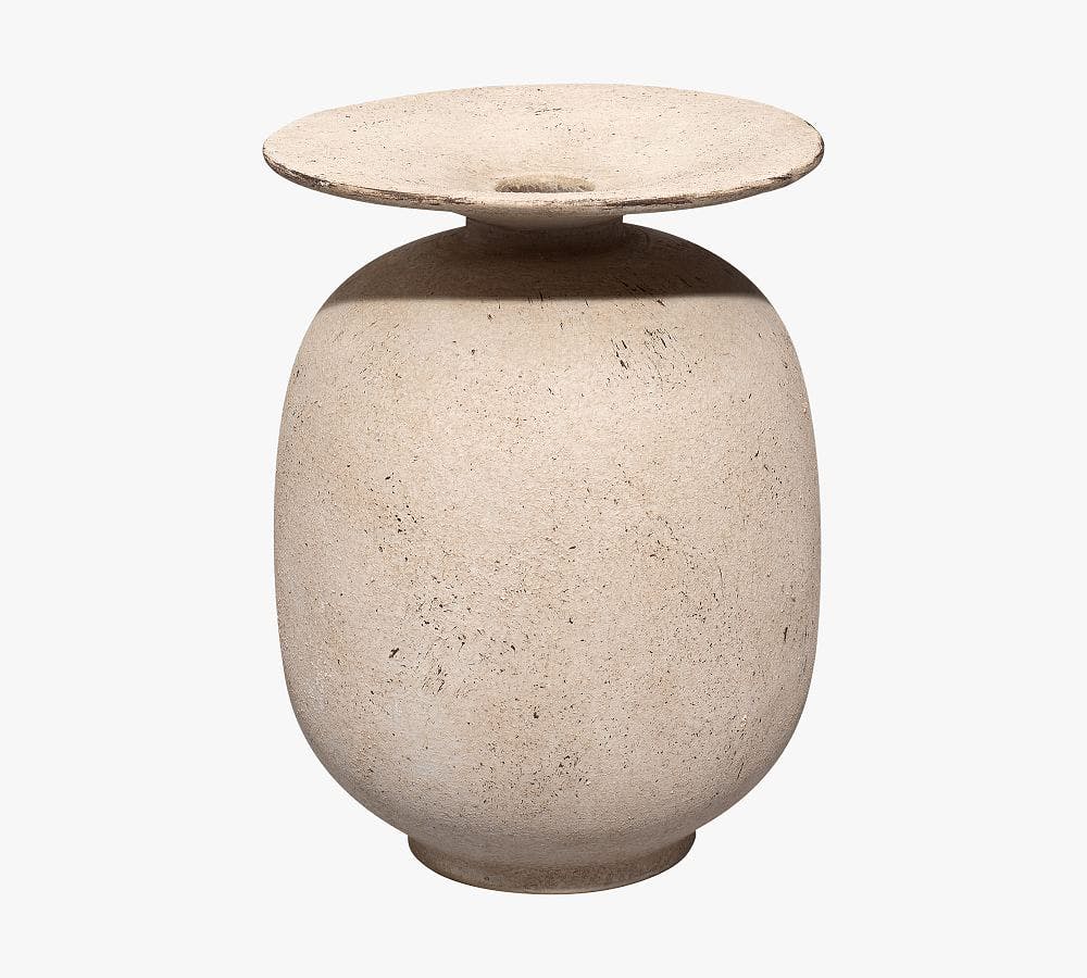 Tour Handcrafted Ceramic Table Vase with Oversized Lip