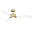 SculptAire 52" Brushed Satin Brass Ceiling Fan with Opal Frosted Light