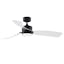 SculptAire 52" Black Composite 3-Blade Ceiling Fan with Opal Frosted Light