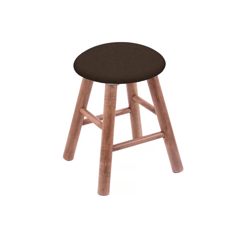Maple Rein Coffee Cushioned Swivel Vanity Stool with Stoutmeister Base