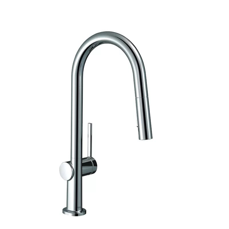 Talis N 15" Chrome Modern Pull-Down Kitchen Faucet with Spray