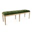 Louis Green Velvet Upholstered Tufted Bench