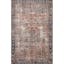 Reversible Rectangular Red Synthetic Easy-Care Stain-Resistant Rug