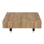 Glide 33'' Natural Wood and Iron Extendable Coffee Table with Storage