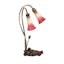 Plum Pink & White Lily 2-Light Tiffany Accent Lamp