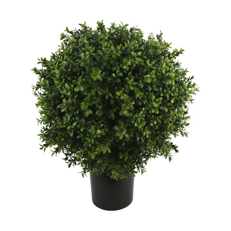 EverGreen UV-Resistant Plastic Boxwood Topiary in Pot Liner