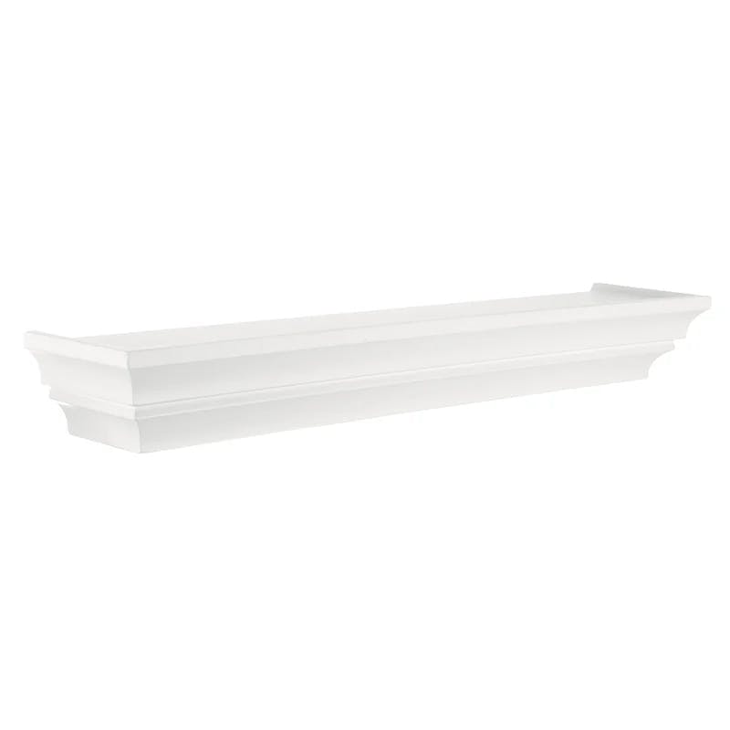 Elegant Madison 24" Classic White Wooden Floating Shelf