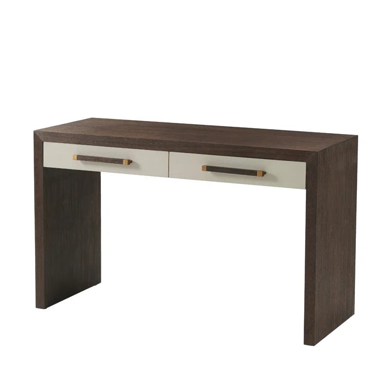 Cardamon Gray 49.25'' Contemporary Home Office Desk with Drawers
