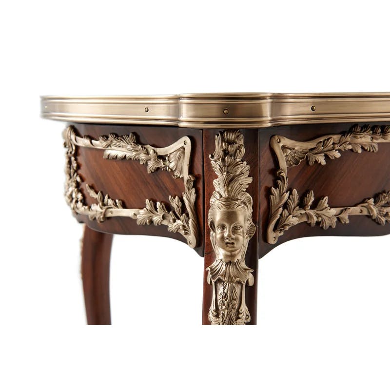 Althorp Elegance Mahogany Brass-Bound Round End Table