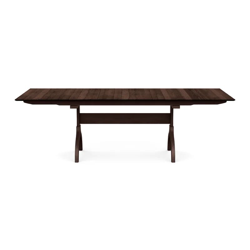 Eco-Friendly Reclaimed Wood Extendable Dining Table in Cognac Cherry
