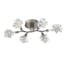 Blossom Artisan LED Glass Flush Mount in Metallic Beige Silver