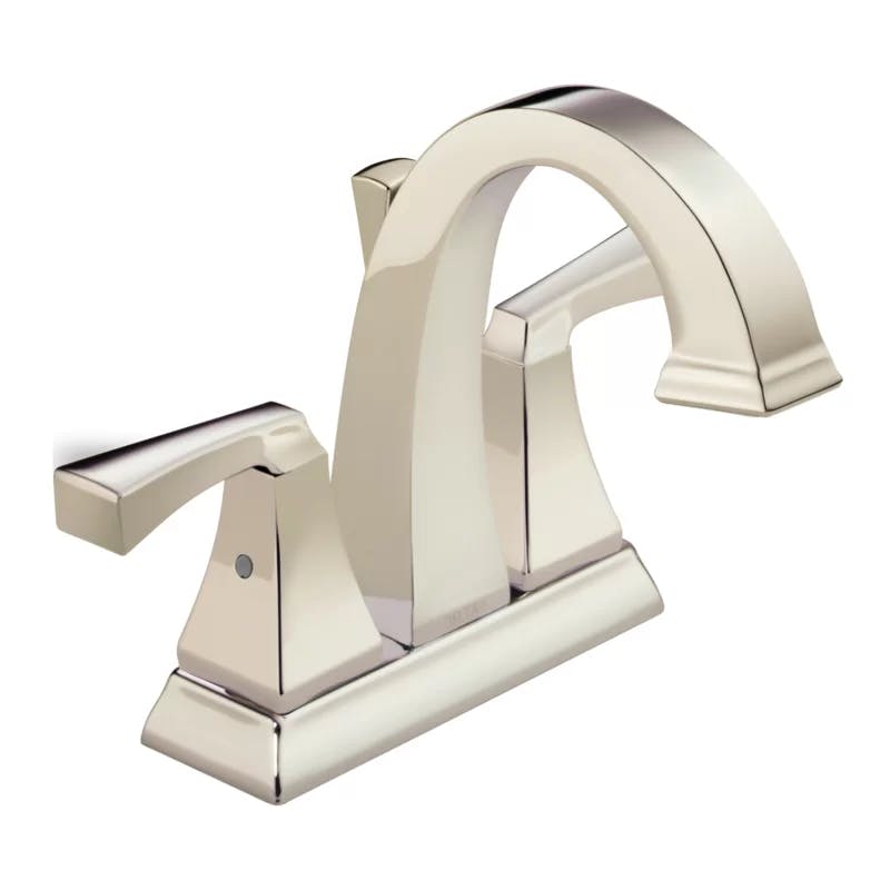 Modern 6" Nickel Brass Centerset Bathroom Faucet with Eco-Friendly Design