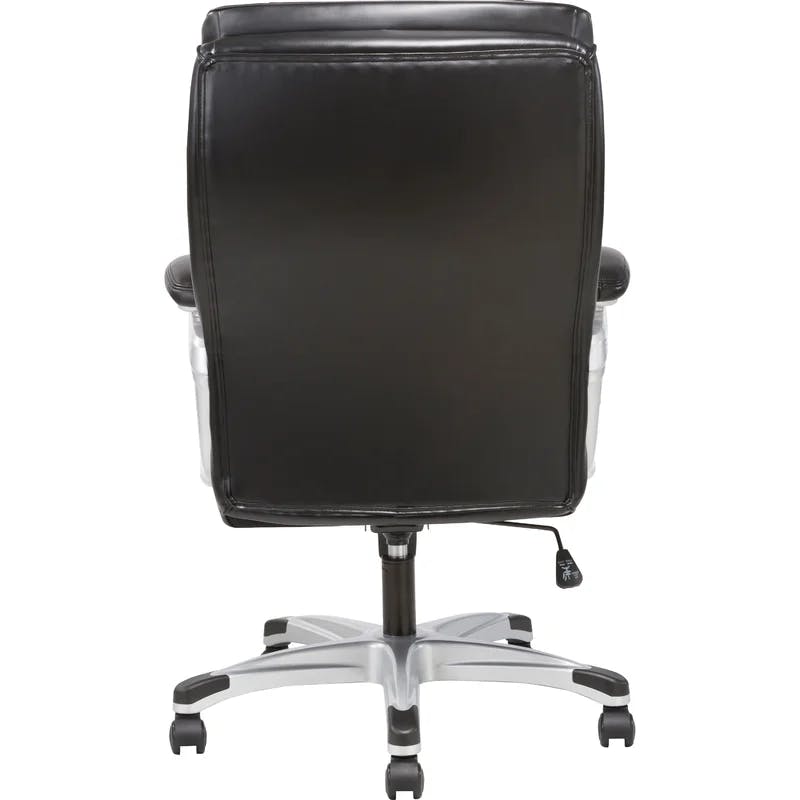 Luxurious High-Back Executive Black Leather Swivel Chair