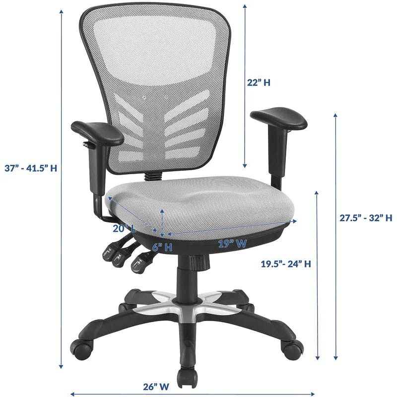 ErgoFlex Gray Mesh & Vinyl Adjustable Office Chair with Swivel