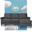 Harmon Dark Gray Microfiber Mid-Century Modern Sectional Sofa