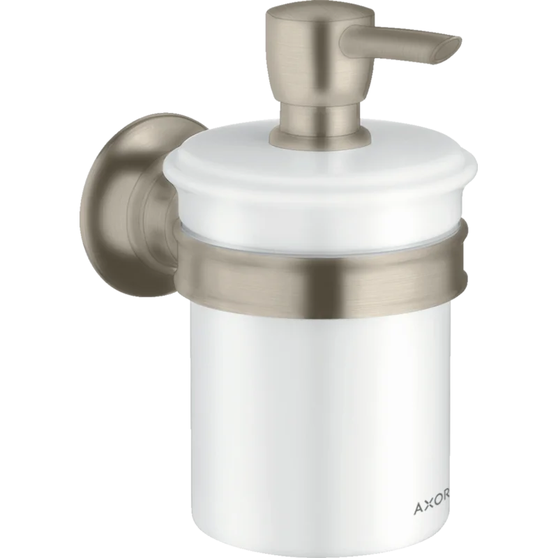 Sleek Polished Nickel Wall-Mount Modern Soap Dispenser
