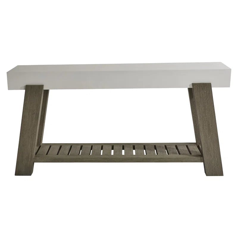 Rochelle Transitional 68'' White Rectangular Console Table with Storage