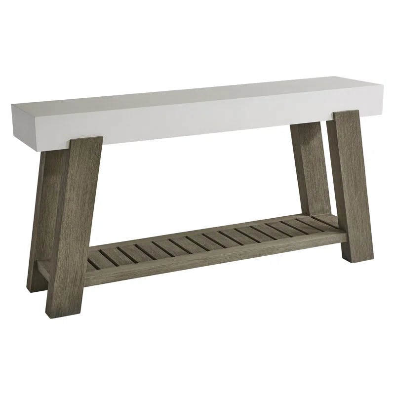 Rochelle Transitional 68'' White Rectangular Console Table with Storage