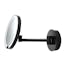 Luxe 8.5" Matte Black LED Lighted Magnifying Wall Mirror
