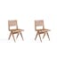 Elevated Nature Cane High-Back Side Chair in Natural Beige