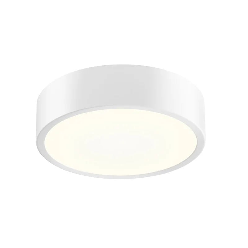 Sonneman Pi Contemporary 12-inch Textured White LED Flush Mount