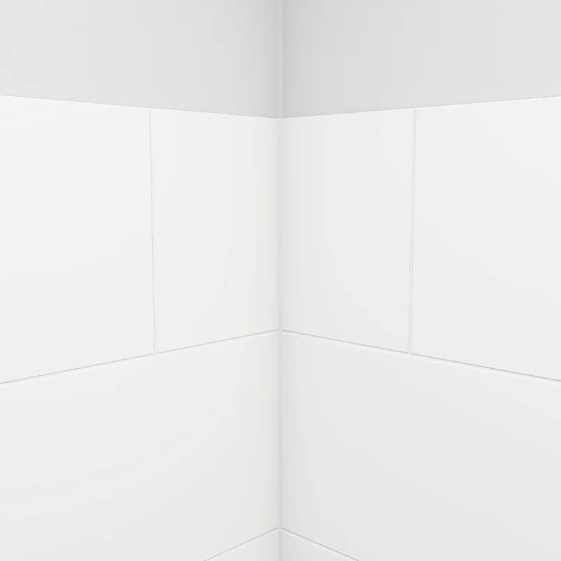 DreamStone White Traditional 42" Corner Shower Wall Kit