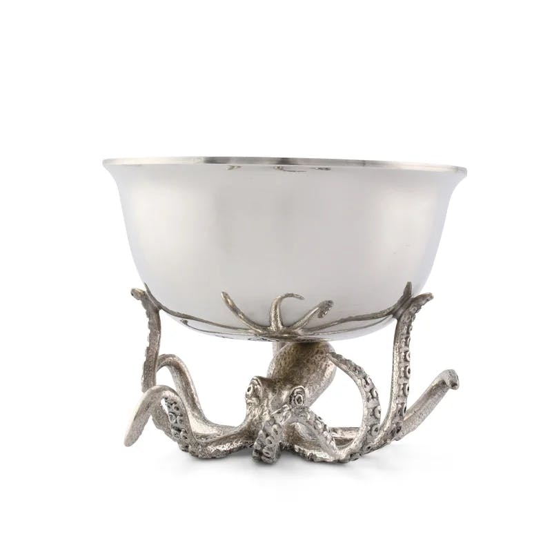 Cape Cod Mini Octopus Handcrafted Stainless Steel Serving Bowl