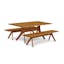Audrey 72" Natural Walnut Extendable Solid Wood Dining Table
