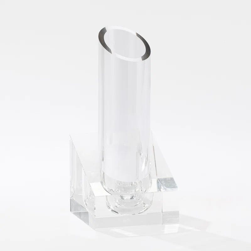 Rasputin Clear Glass Cylinder Bouquet Vase - 12.25"H
