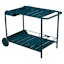 Acapulco Blue Luxembourg Metal Bar Cart with Wine Rack and Storage