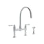 Polished Nickel Dual Handle Kitchen Faucet with Sidespray